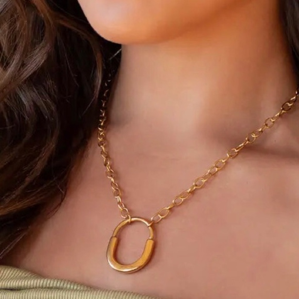 Gold Plated Equestrian Link Necklace